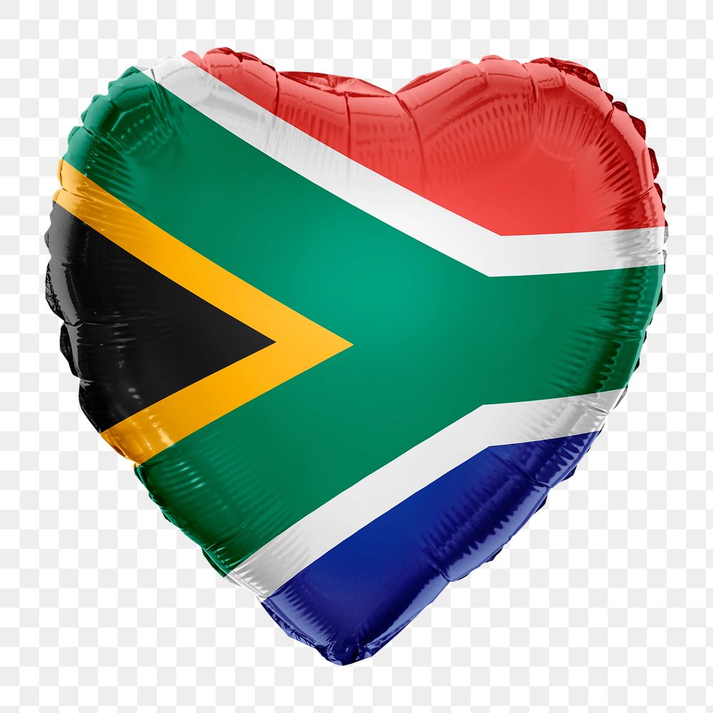 South Africa flag png balloon on transparent background
