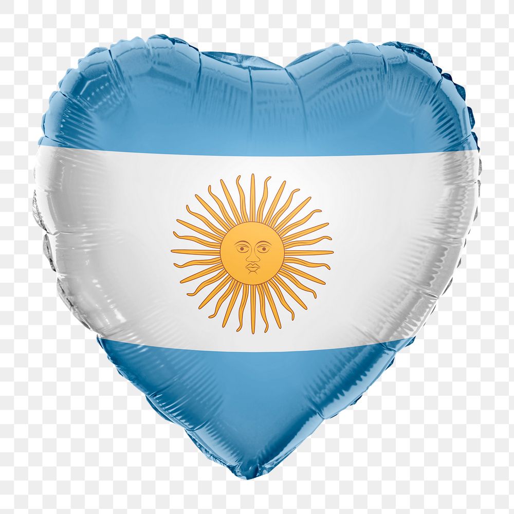 Argentina flag png balloon on transparent background