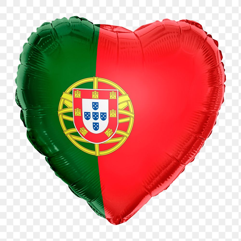 Portugal flag png balloon on transparent background