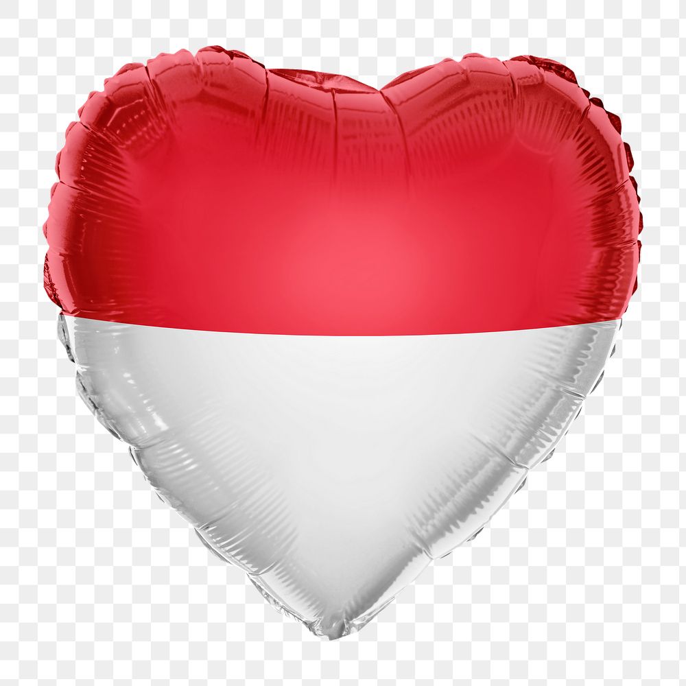 Indonesia flag png balloon on transparent background