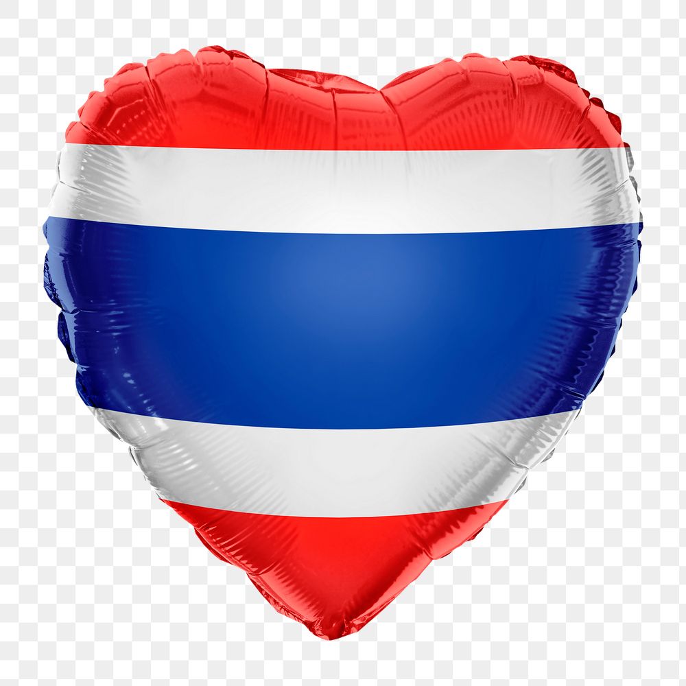 Thailand flag png balloon on transparent background