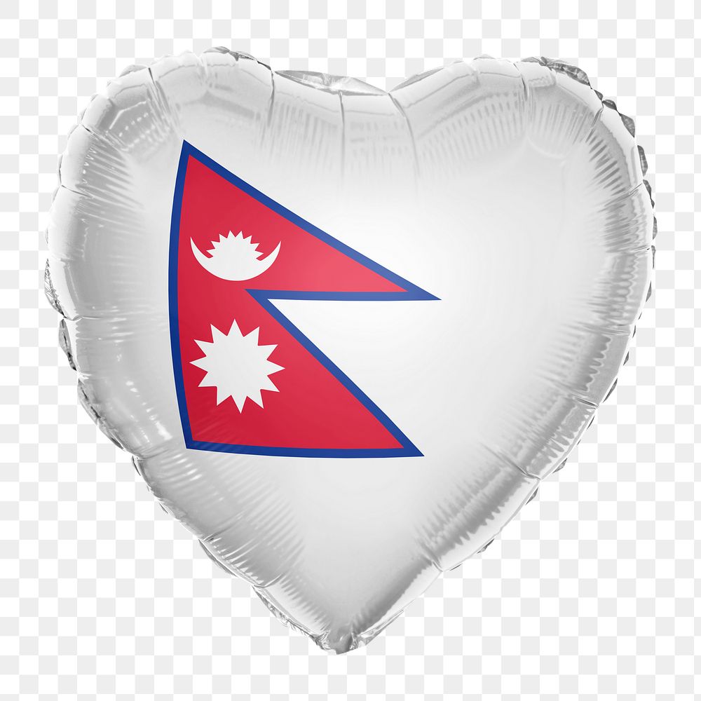 Nepal flag png balloon on transparent background