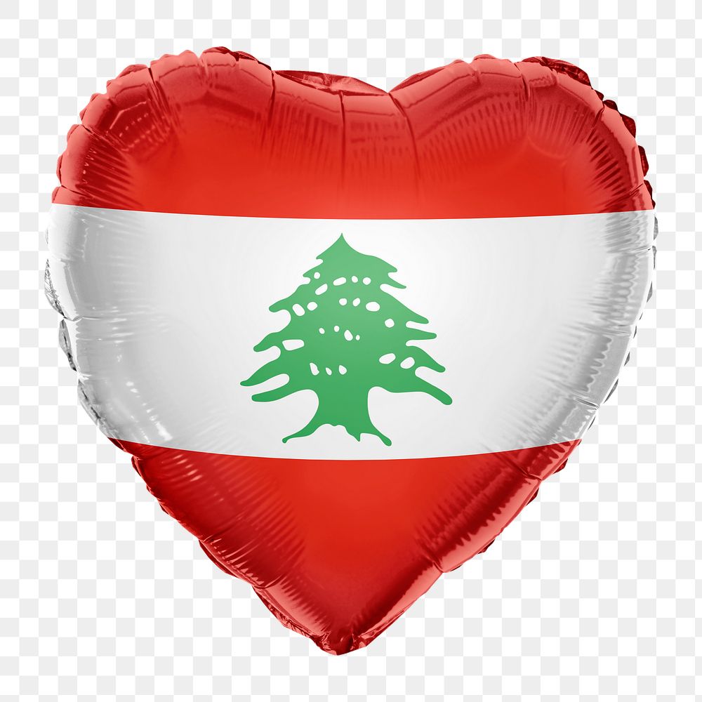 Lebanon flag png balloon on transparent background