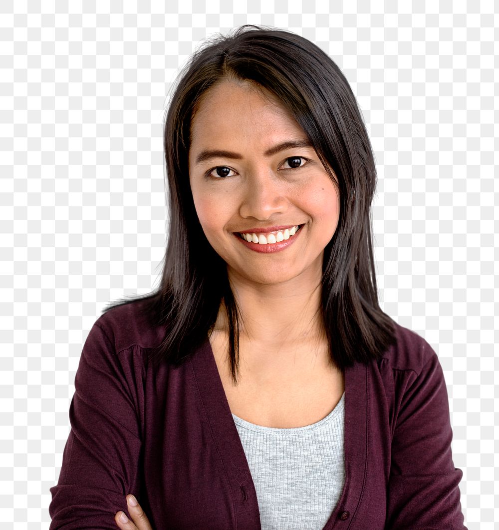 Asian woman png sticker, transparent background