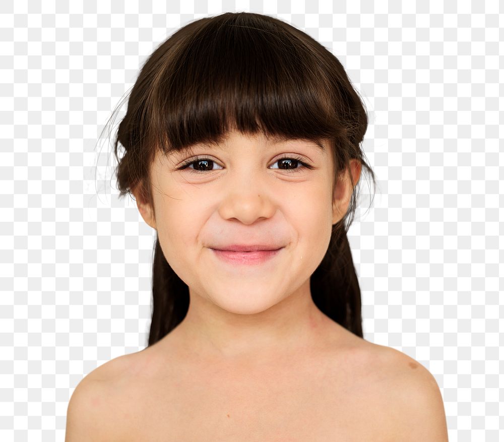 Little Asian girl png sticker, transparent background
