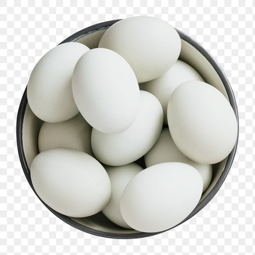 White eggs png sticker, food ingredient image, transparent background