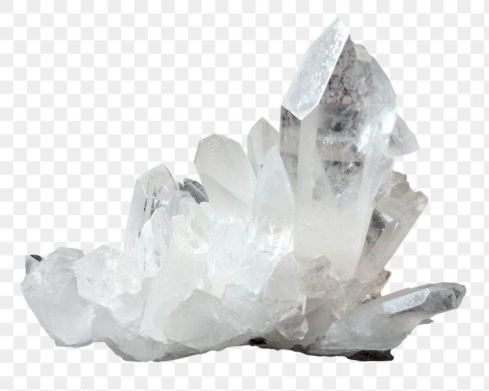 Crystal quartz png sticker, mineral image, transparent background
