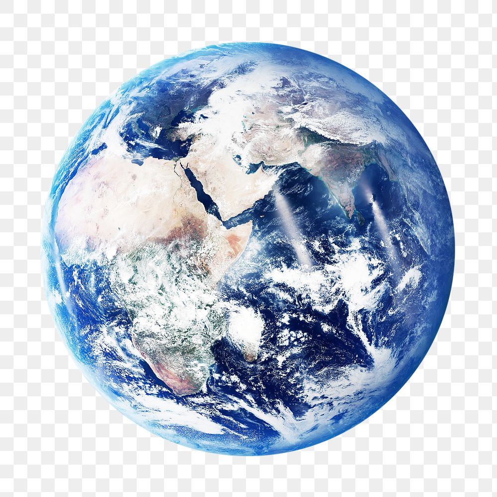 Globe surface png sticker, environment image on transparent background