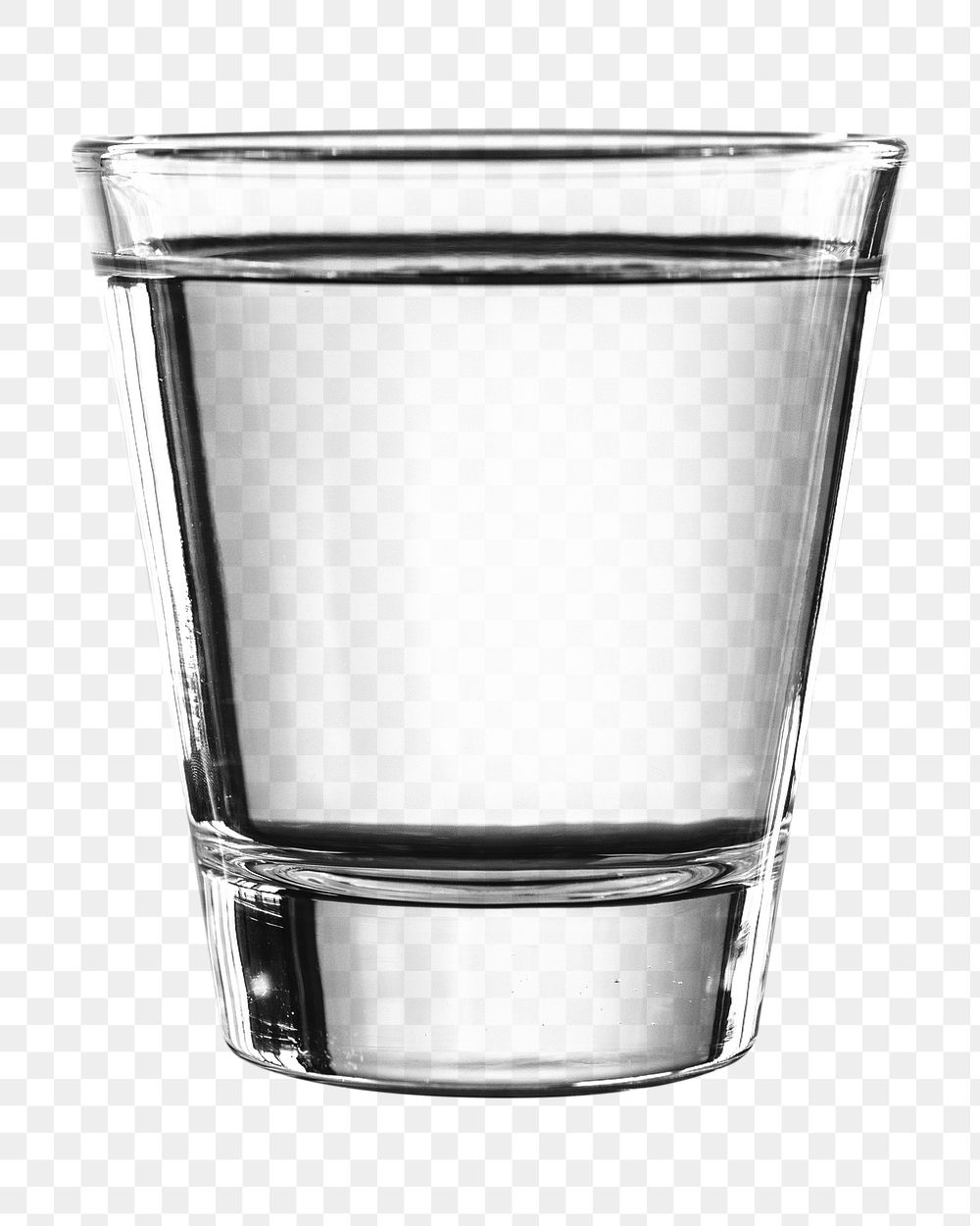 Glass of water png sticker, beverage, drinks image, transparent background