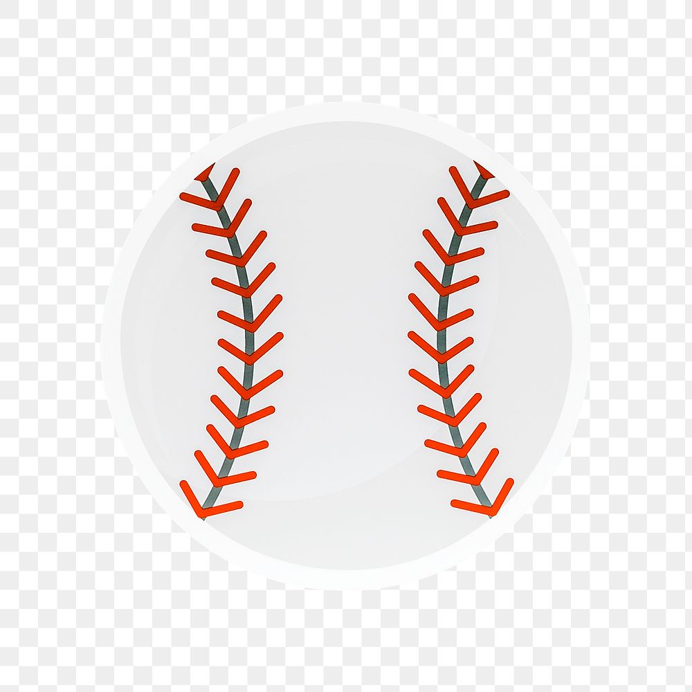 Baseball png sticker, transparent background