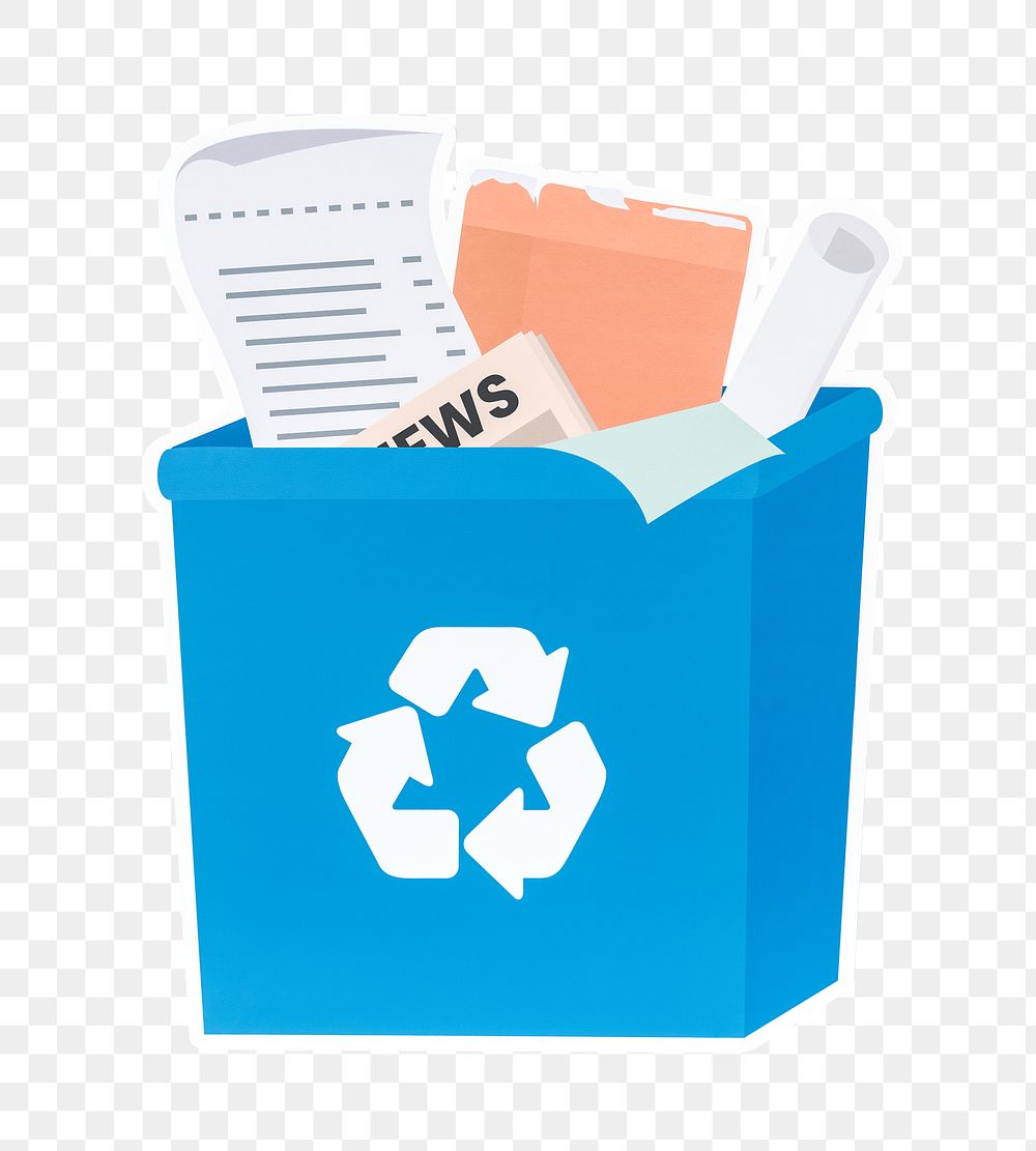 Recycle paper png sticker, transparent background