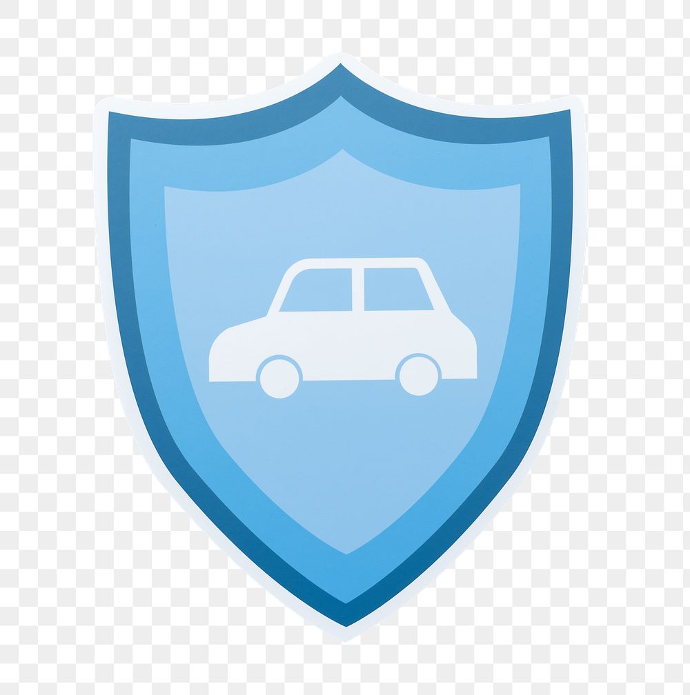 Car insurance png sign sticker, transparent background