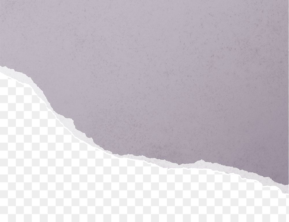 Purple png border, torn paper design, transparent background