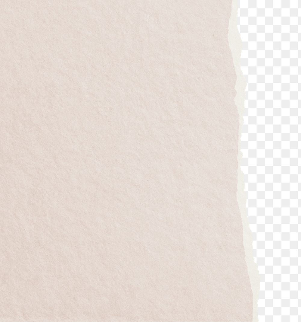 Brown png border, torn paper design, transparent background