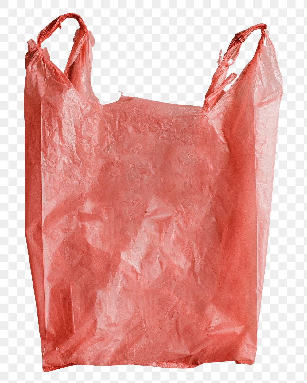 Plastic bag png sticker, red package transparent background