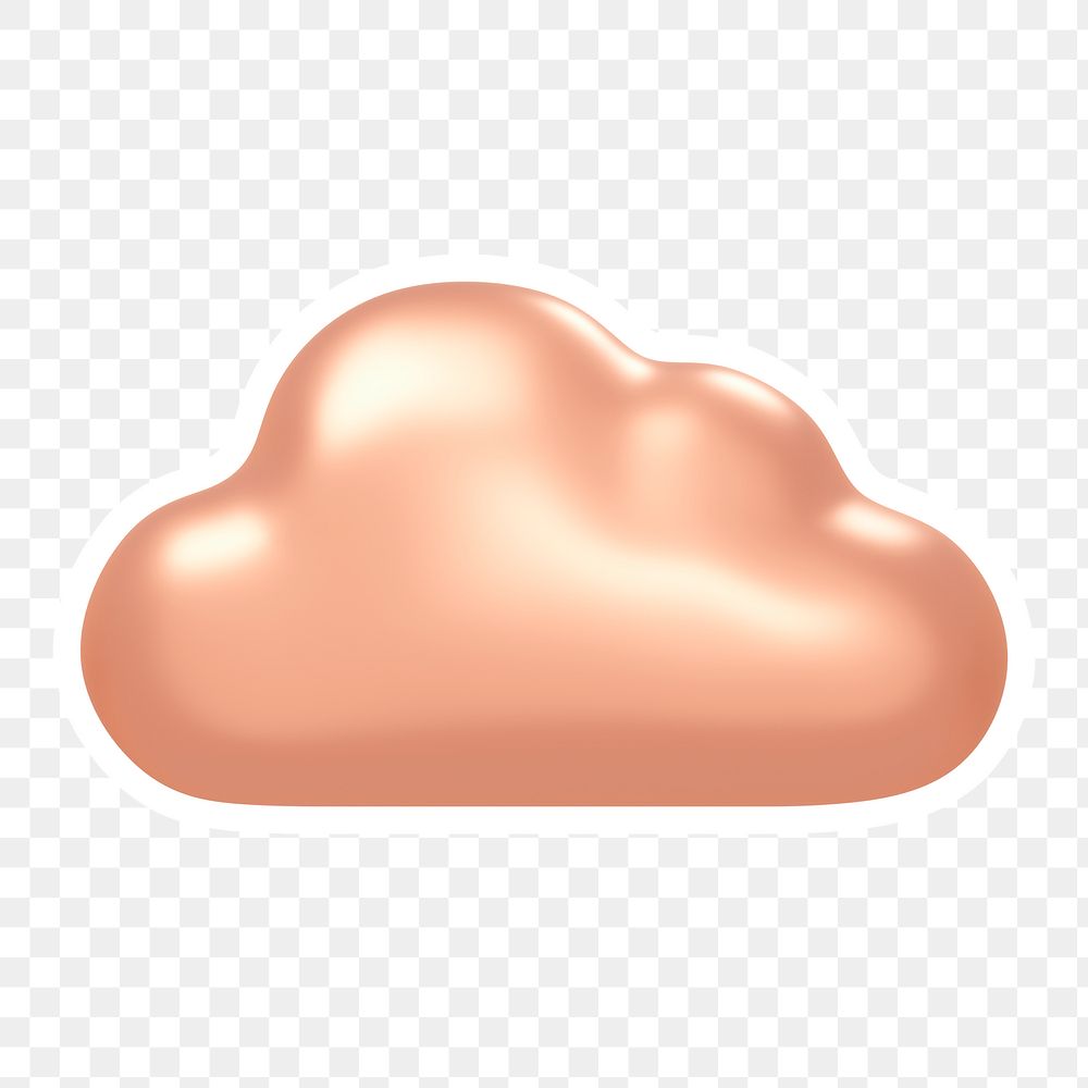 Cloud storage png icon sticker, transparent background
