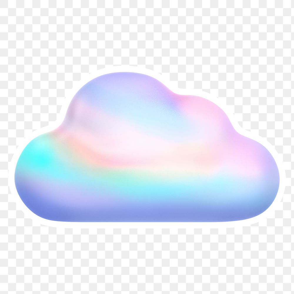 Cloud storage png, pastel icon sticker, transparent background