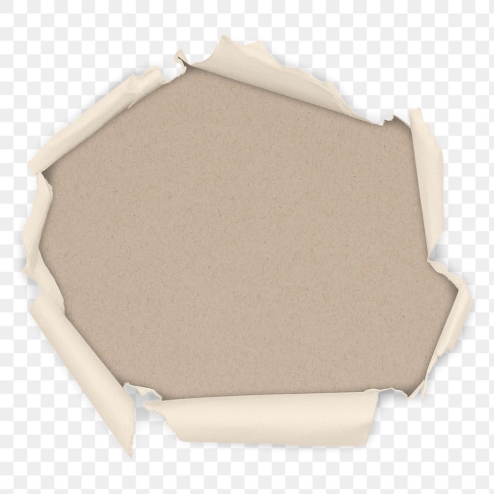 Paper hole png sticker, ripped design  transparent background
