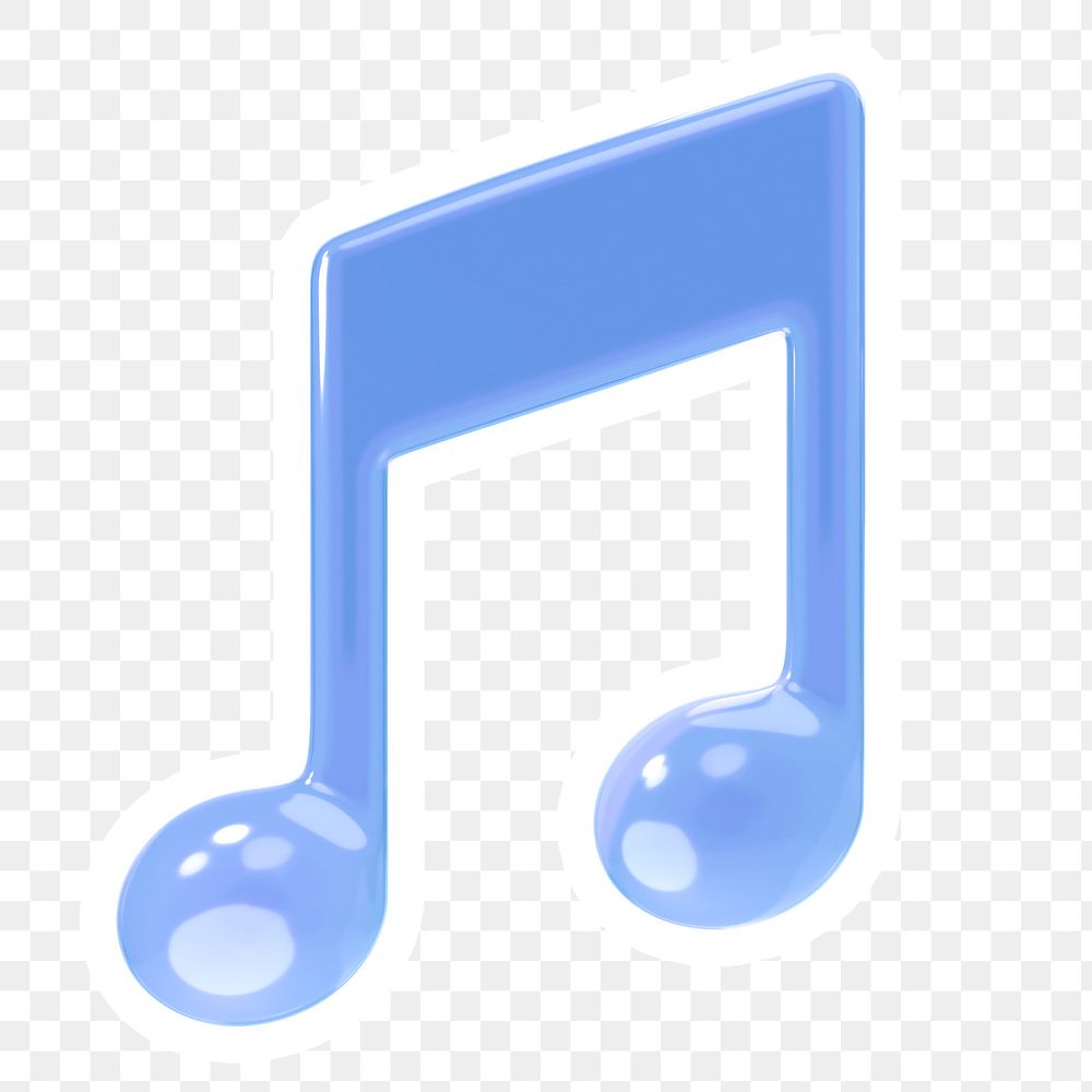 Music note png icon sticker, transparent background