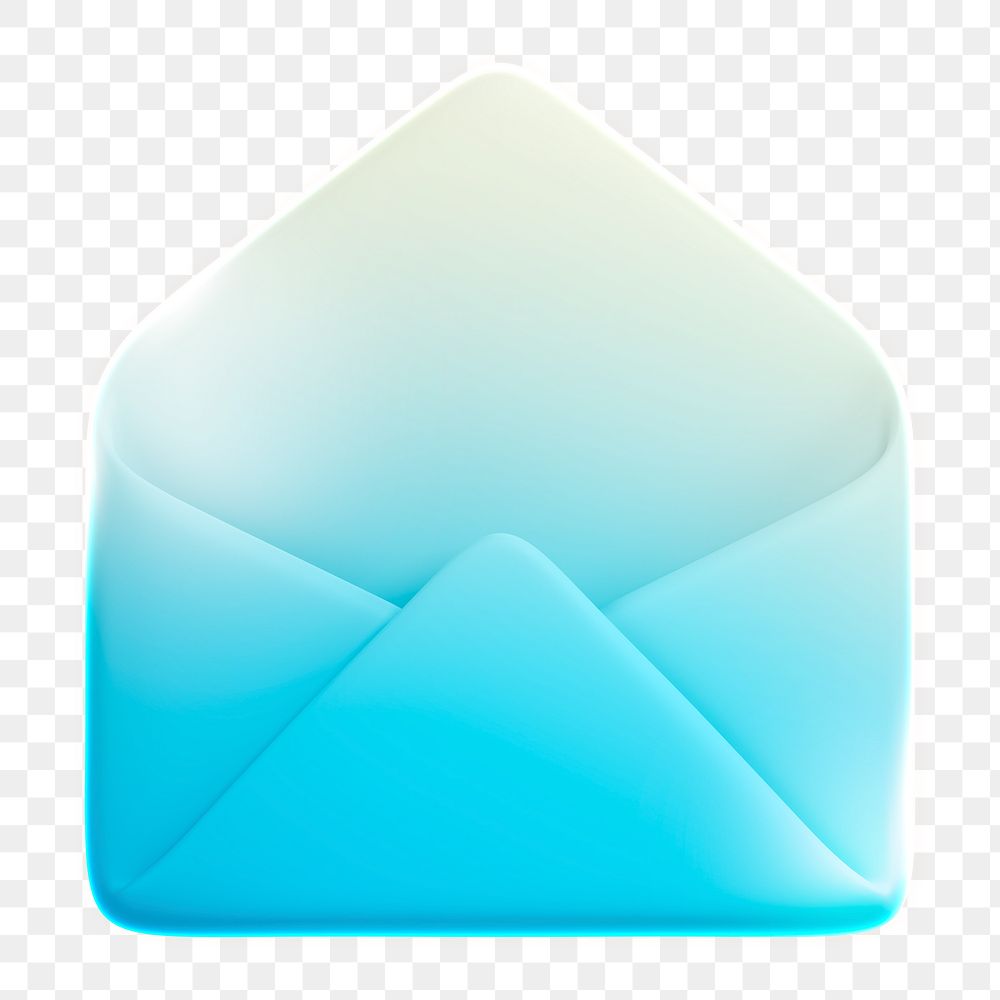 Envelope, email png icon sticker, 3D rendering, transparent background