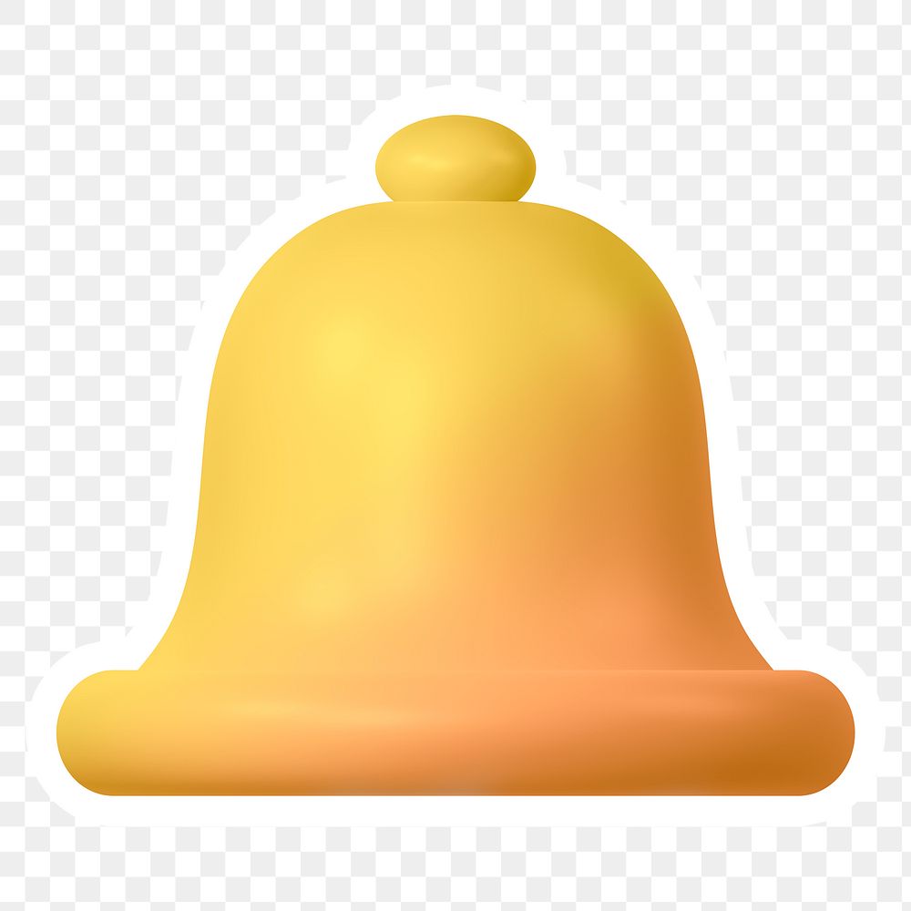 Bell, notification png icon sticker, transparent background