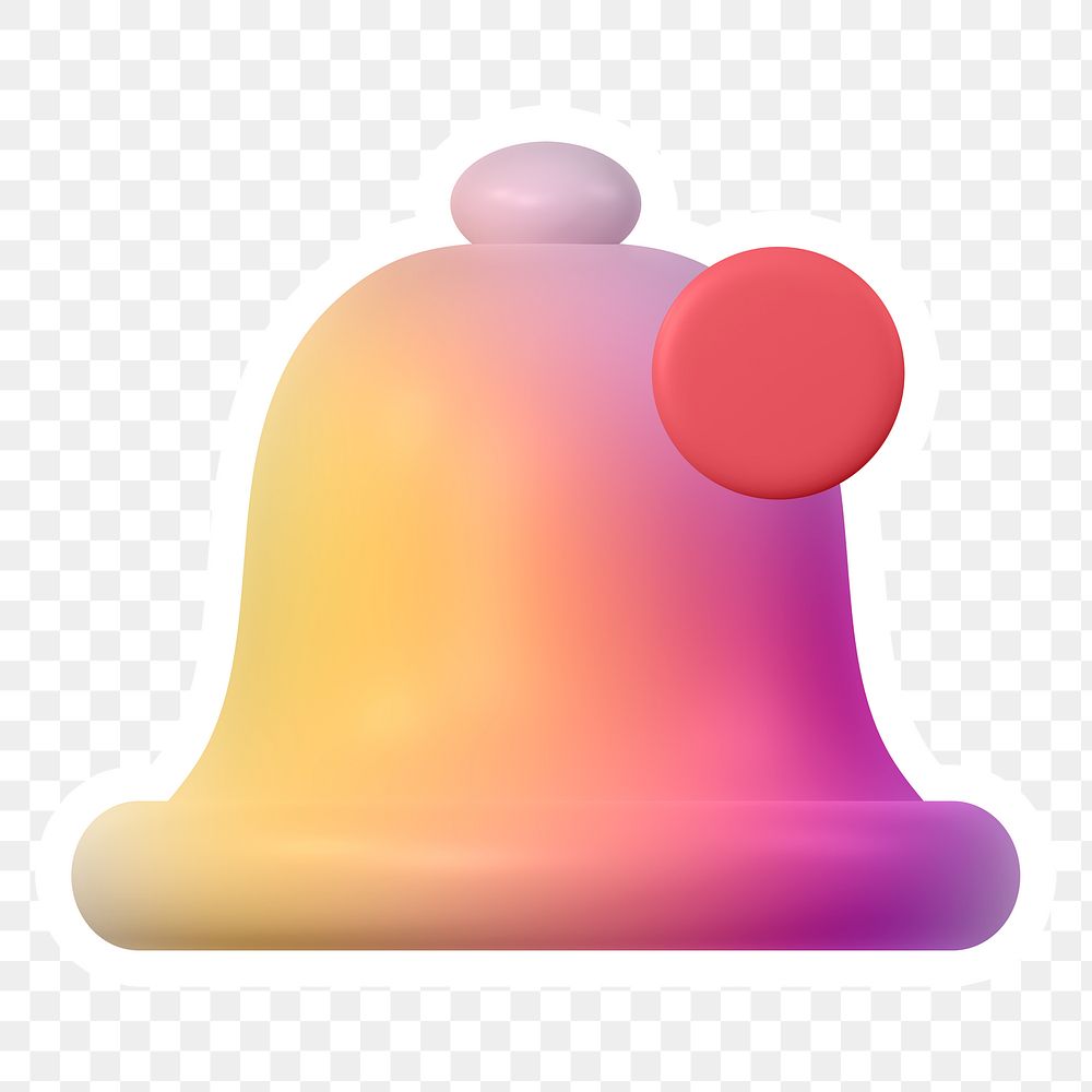 Bell, notification png icon sticker, transparent background