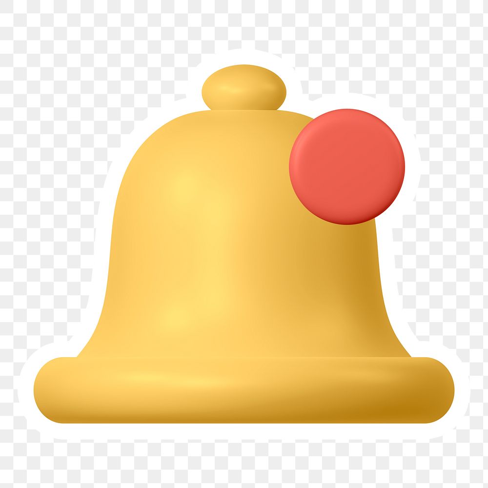 Bell, notification png icon sticker, transparent background