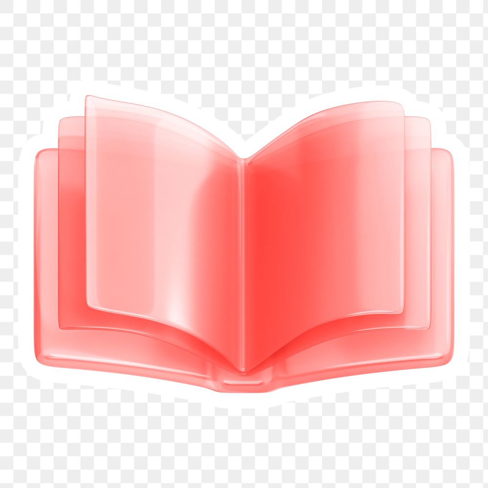 Red book, education png icon sticker, transparent background