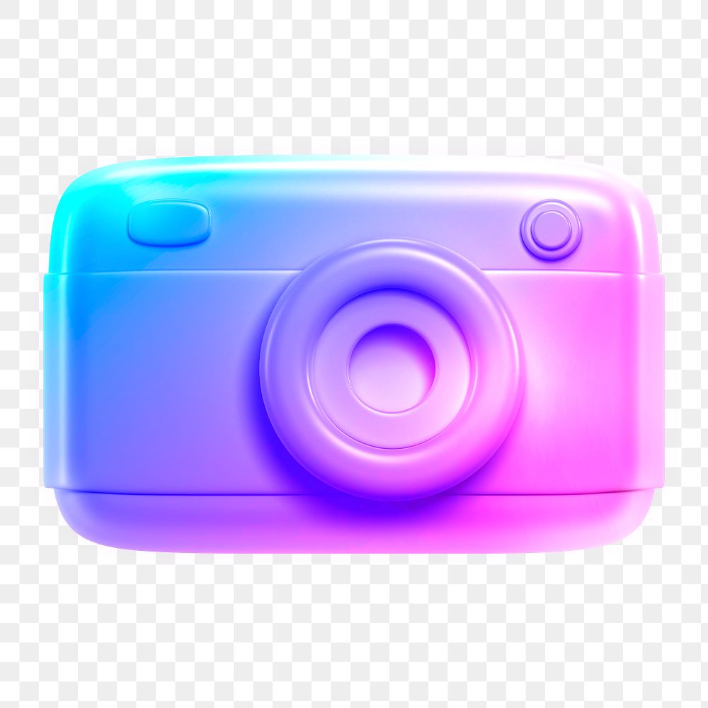 Camera roll png icon sticker, 3D rendering, transparent background