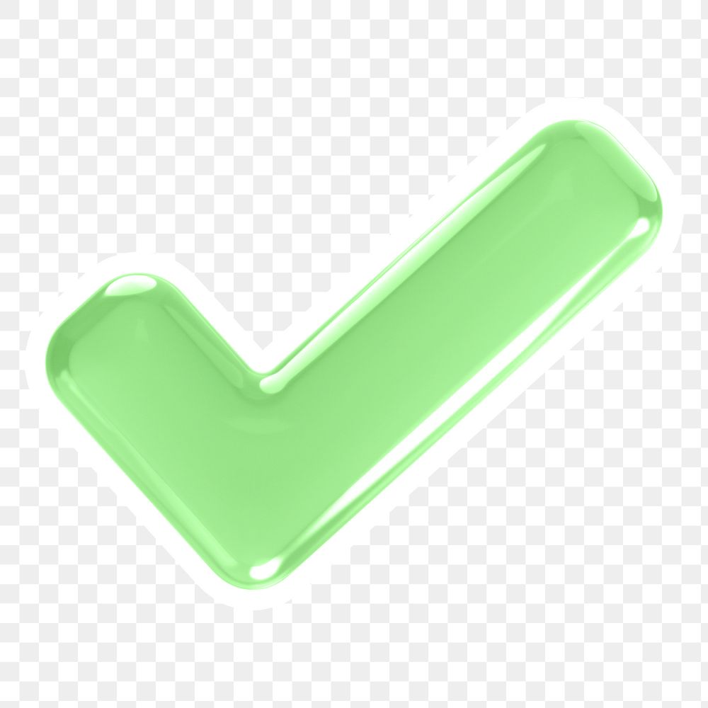 Tick mark png icon sticker, transparent background