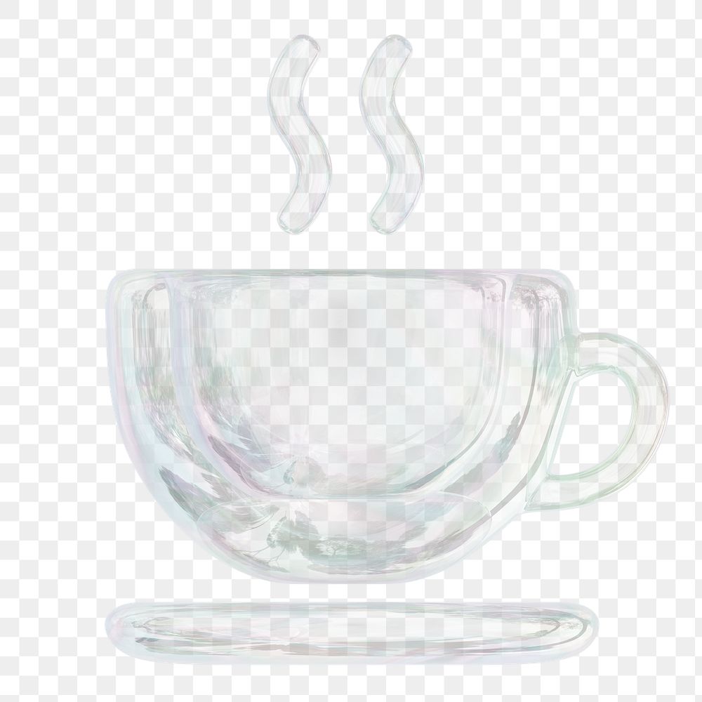 Transparent coffee, cafe png icon sticker, 3D rendering