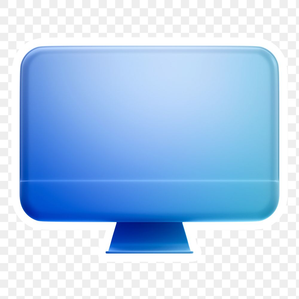 Computer screen png icon sticker, transparent background