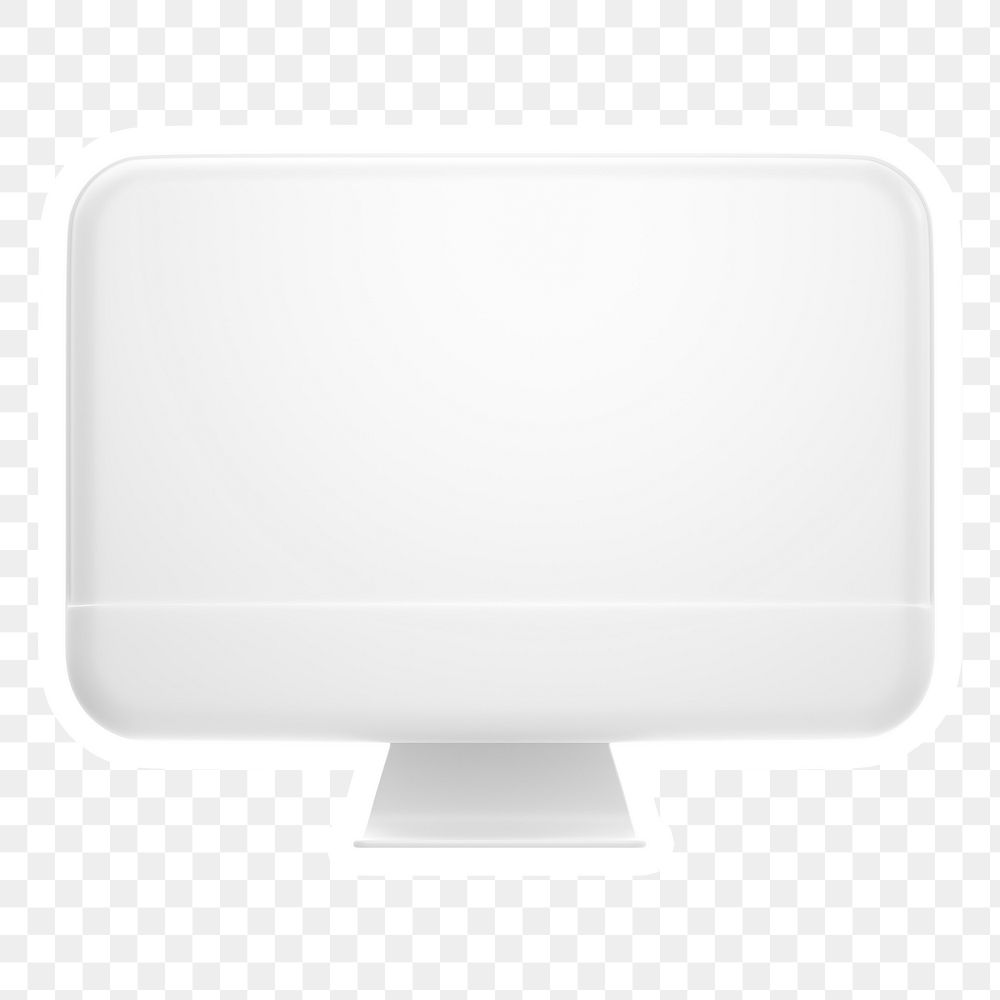 Computer screen png icon sticker, transparent background