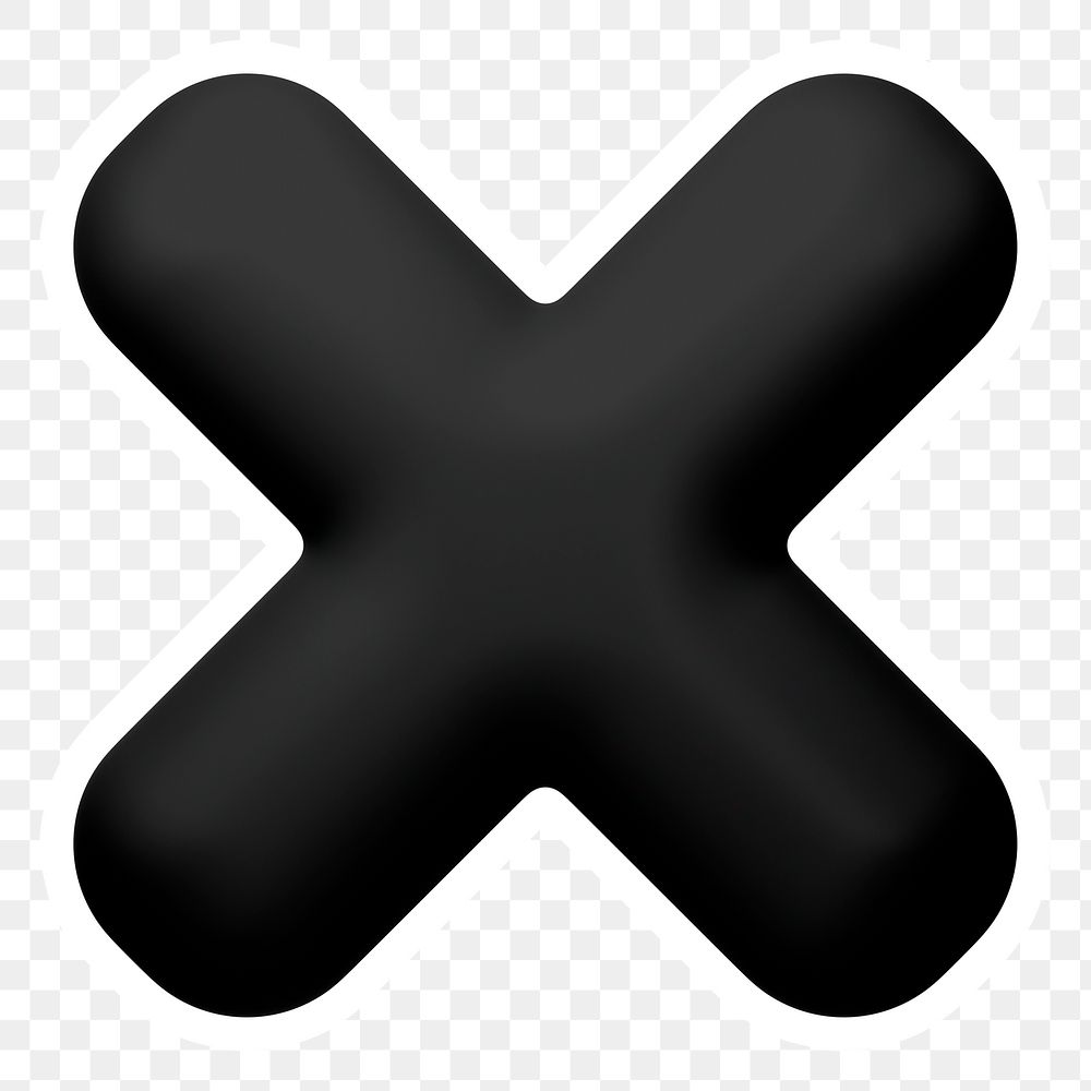 X mark png icon sticker, transparent background