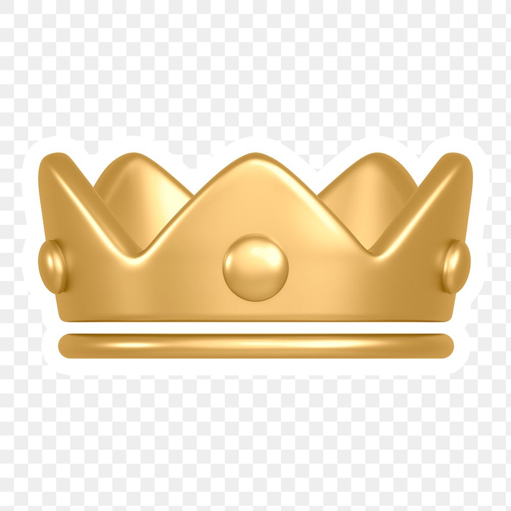 Crown ranking png icon sticker, transparent background