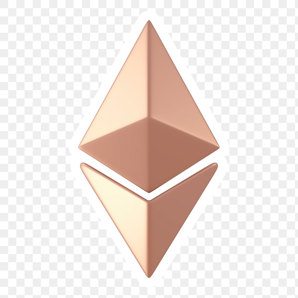 Ethereum blockchain png icon sticker, transparent background