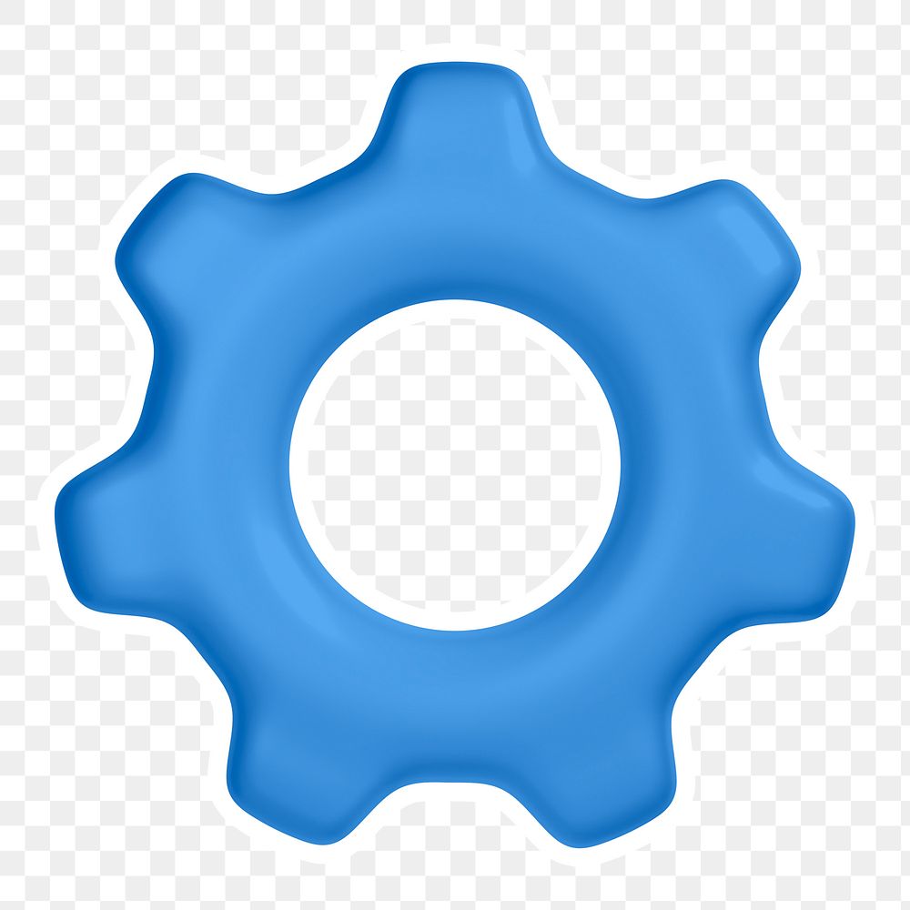 Gear, setting png icon sticker, transparent background