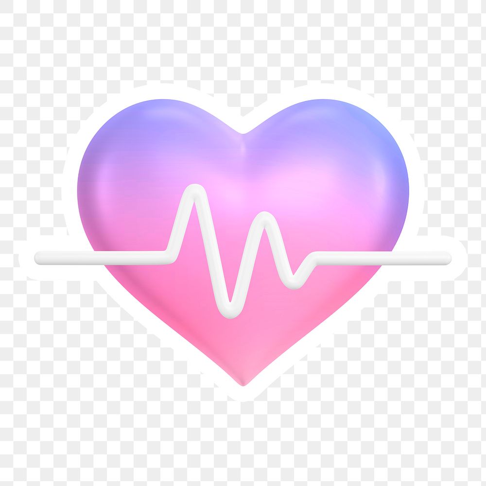 Heartbeat, health png icon sticker, transparent background