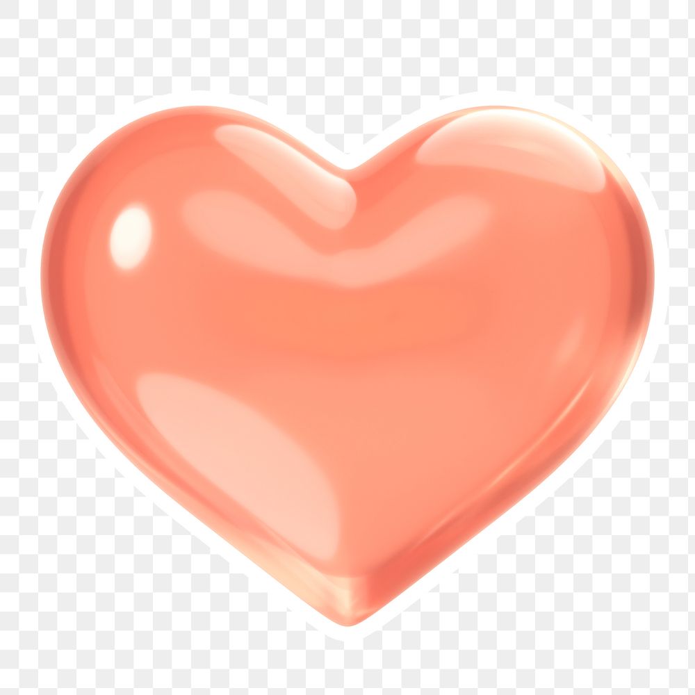 Heart, love png icon sticker, transparent background