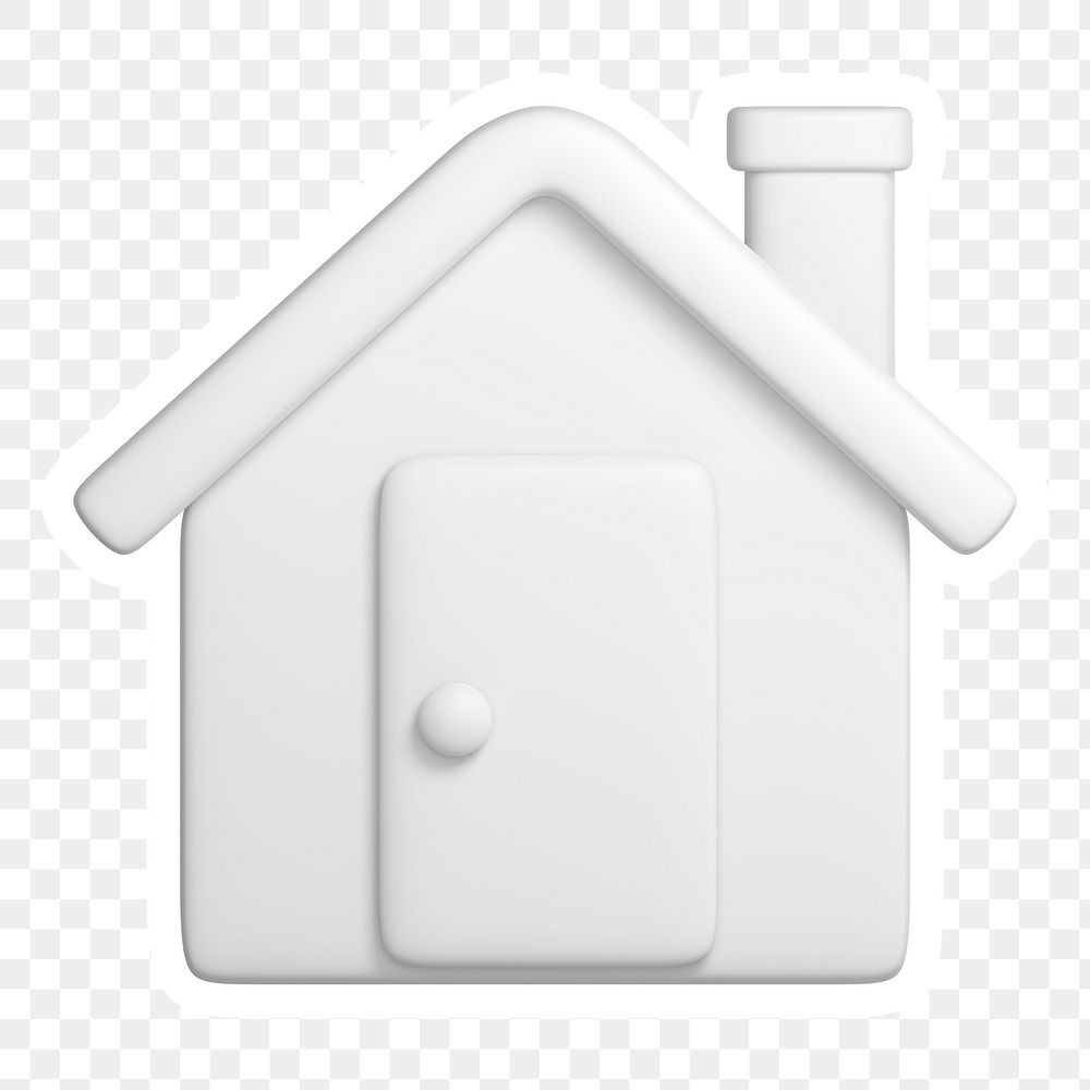 House, home png icon sticker, transparent background