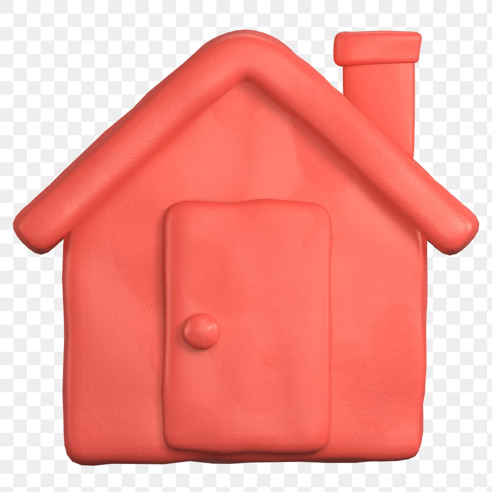 House, home screen png icon sticker, 3D rendering, transparent background