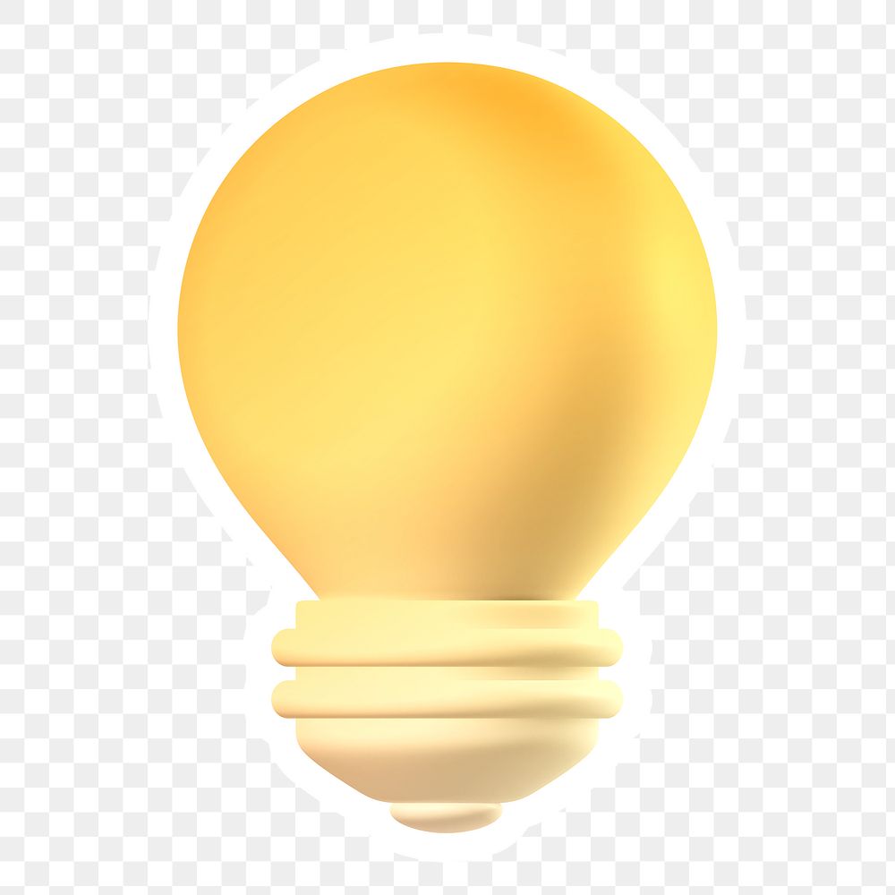 Light bulb png icon sticker, transparent background
