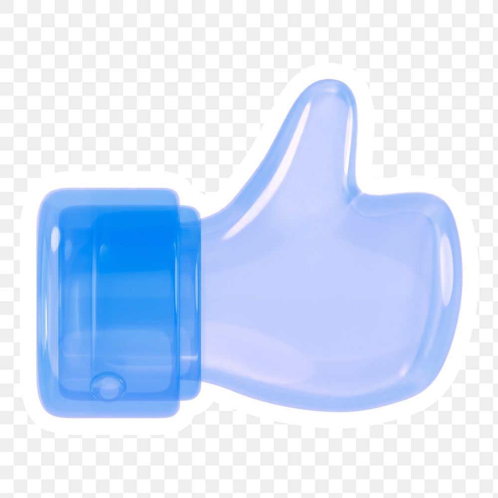 Thumbs up png icon sticker, transparent background