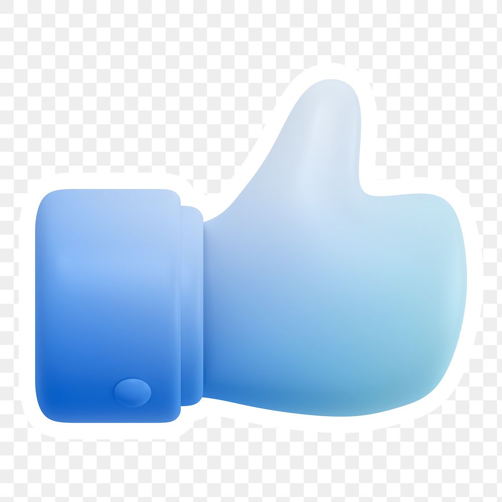 Thumbs up png icon sticker, transparent background