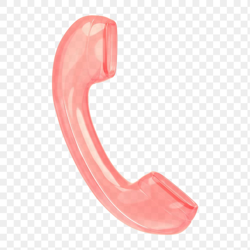 Telephone, contact png icon sticker, 3D rendering, transparent background