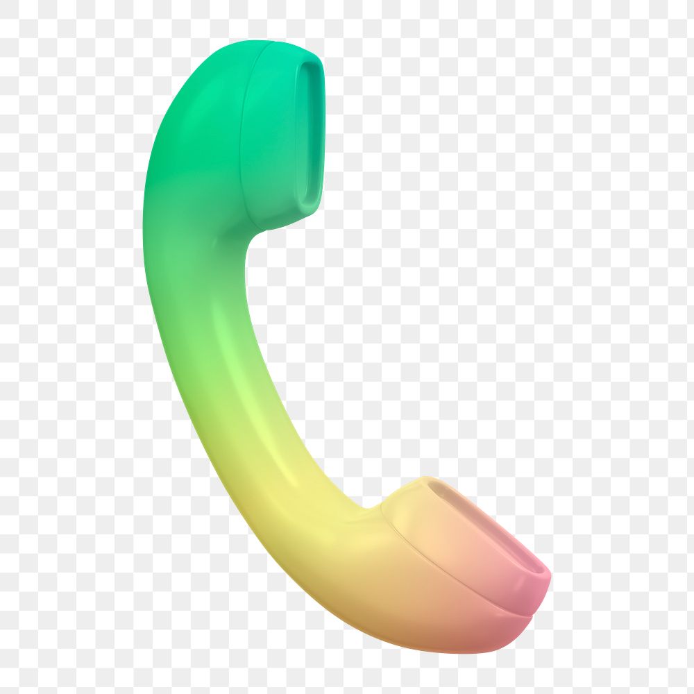 Telephone, contact png icon sticker, 3D rendering, transparent background