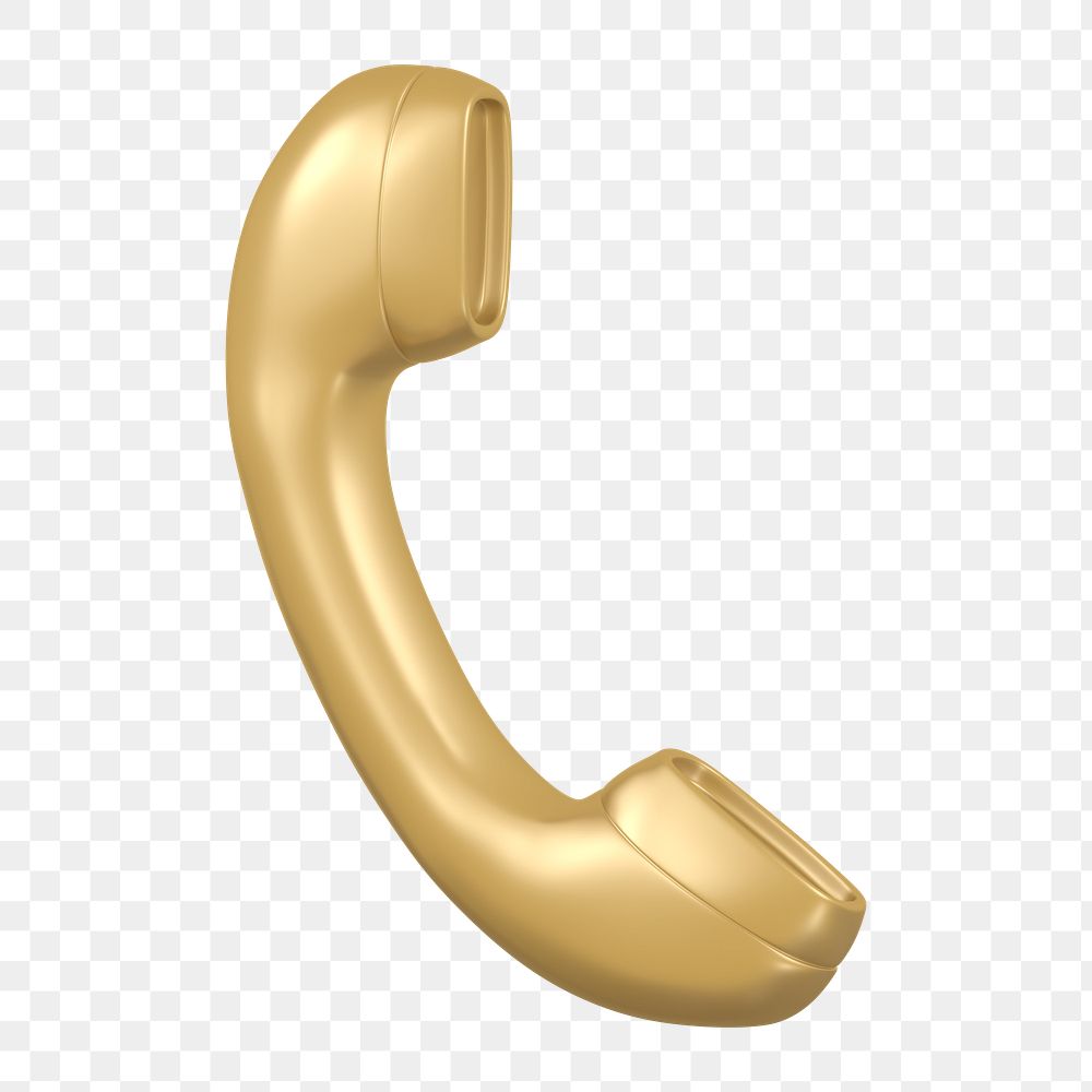 Telephone, contact png icon sticker, 3D rendering, transparent background