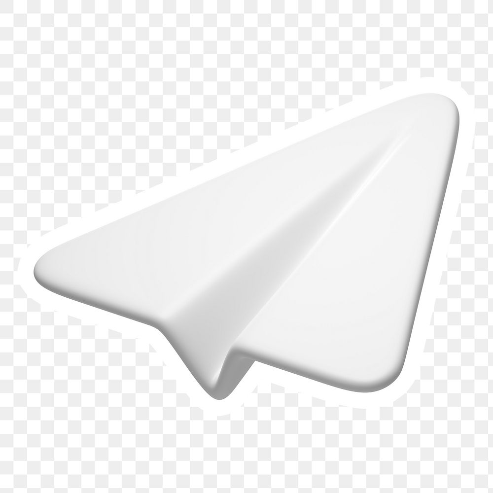 Paper plane png icon sticker, transparent background