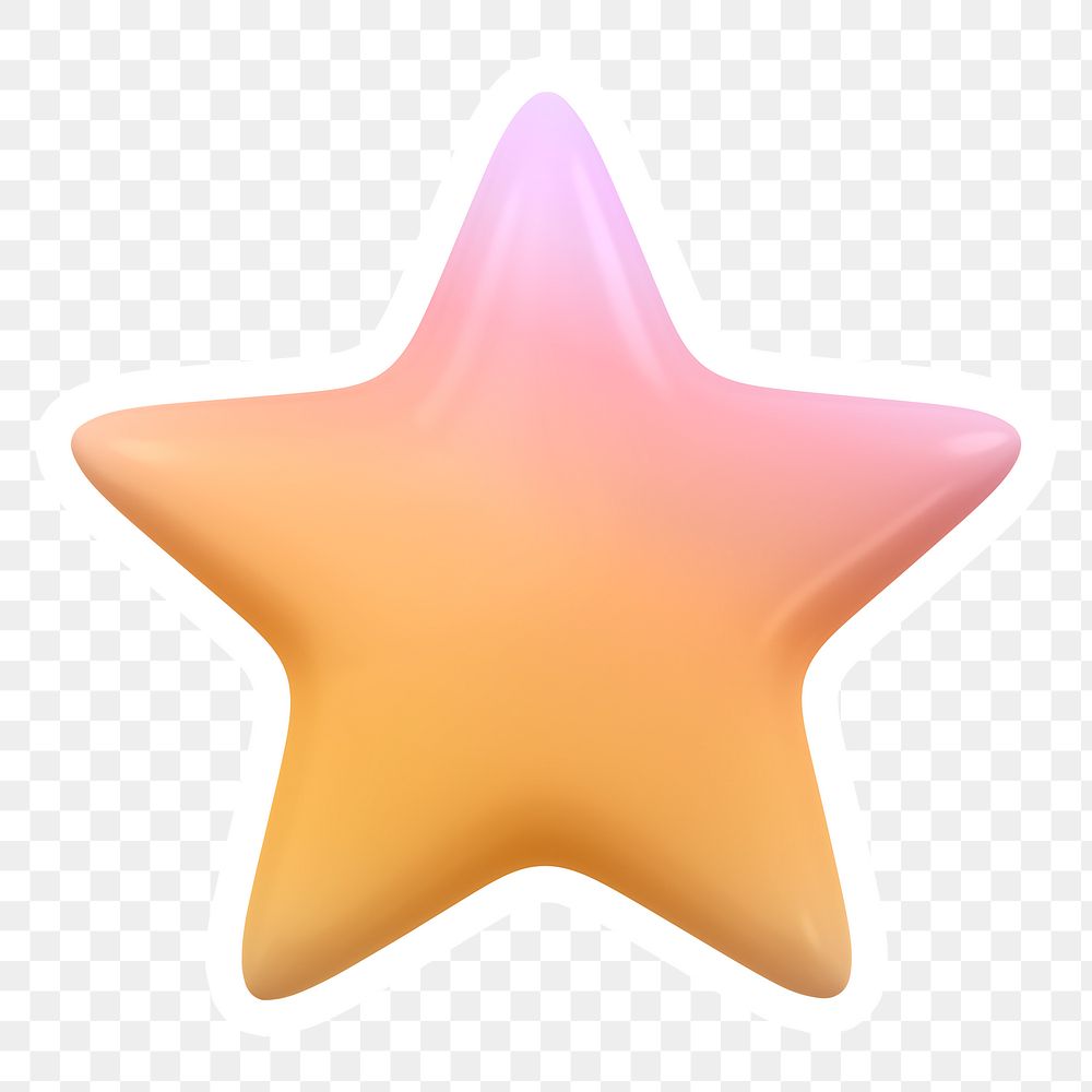 Star, favorite png icon sticker, transparent background