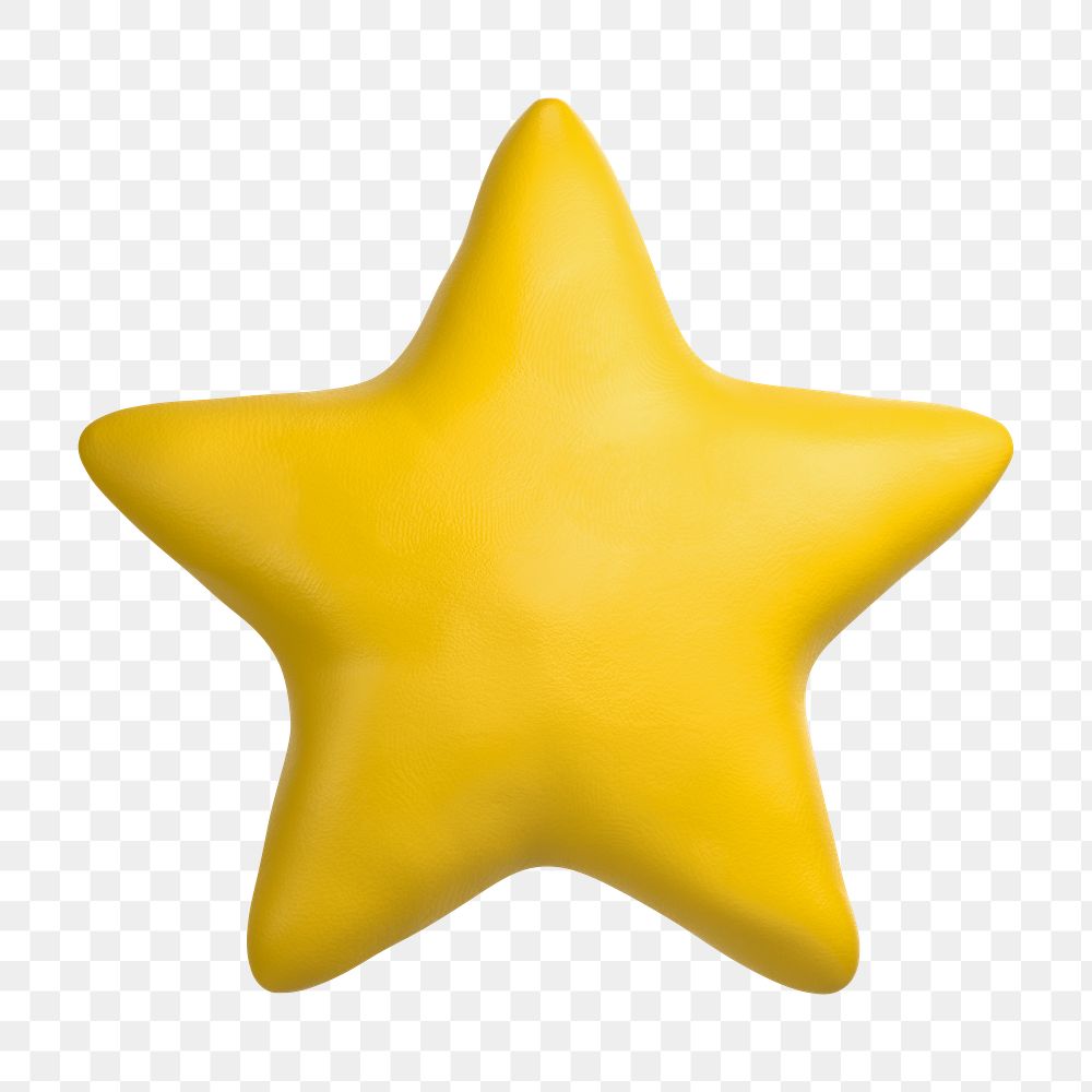 Star, favorite png icon sticker, 3D rendering, transparent background